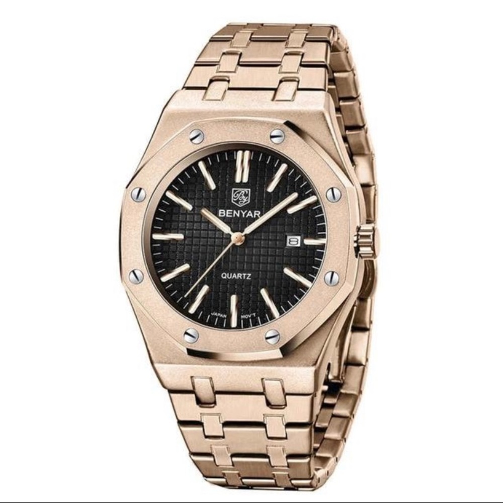 New Audemars Style Gold Bracelet Watch